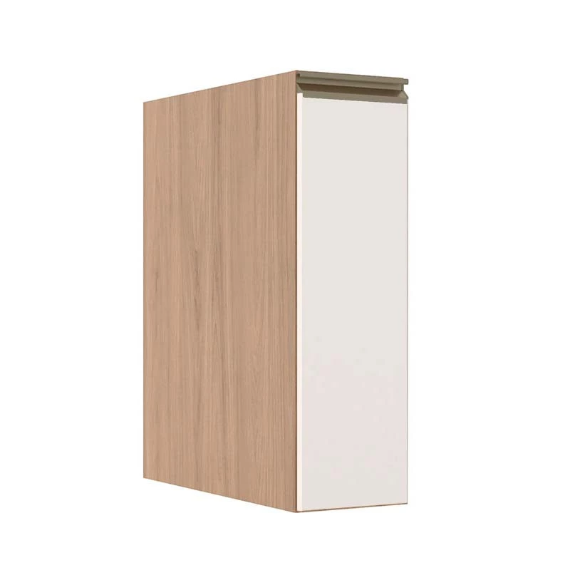 Módulo Balcão 20cm 1 Porta 100% MDF Cozinha Modulada Gold Robel Hanover/Branco Matte