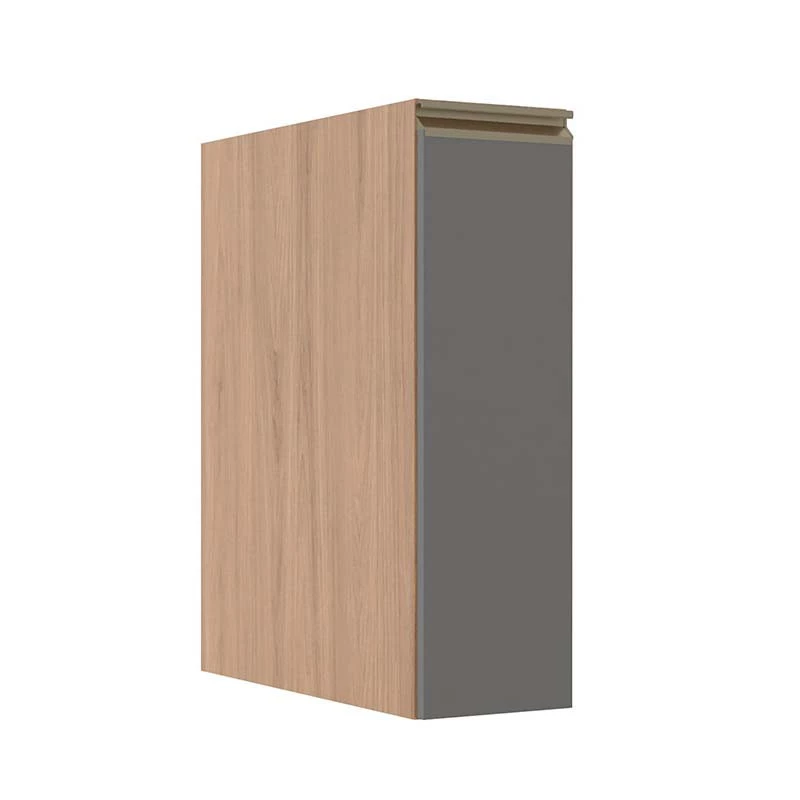 Módulo Balcão 20cm 1 Porta 100% MDF Cozinha Modulada Gold Robel Hanover/Cinza Matte
