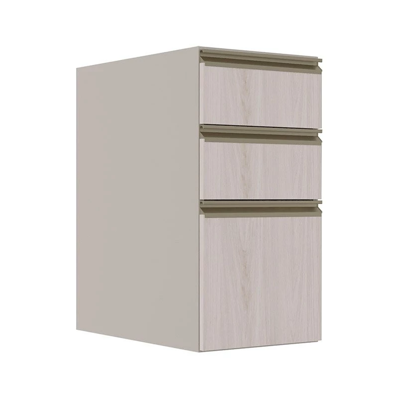 Módulo Balcão 35cm 3 Gavetas 100% MDF Cozinha Modulada Gold Robel Fendi/Aspen
