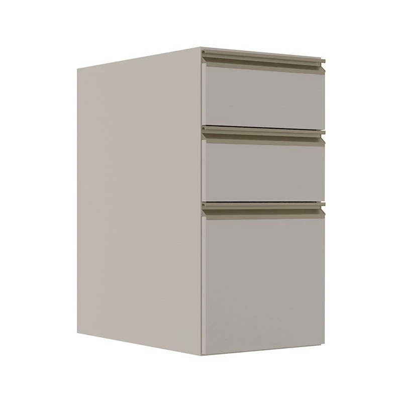 Módulo Balcão 35cm 3 Gavetas 100% MDF Cozinha Modulada Gold Robel Fendi/Fendi