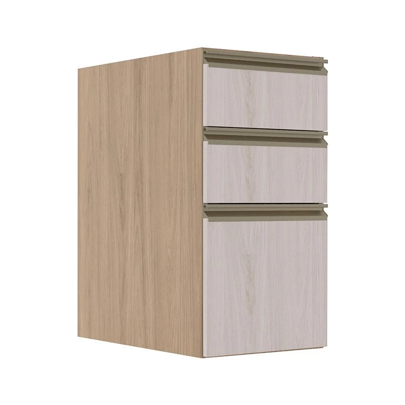 Módulo Balcão 35cm 3 Gavetas 100% MDF Cozinha Modulada Gold Robel Hanover/Aspen