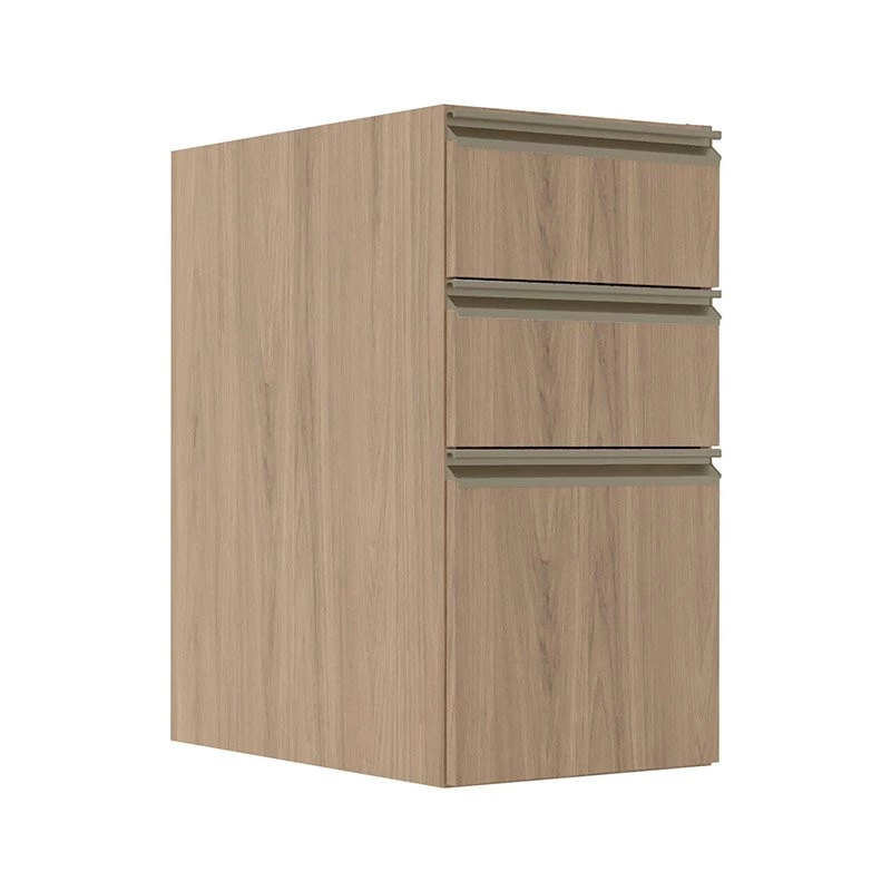 Módulo Balcão 35cm 3 Gavetas 100% MDF Cozinha Modulada Gold Robel Hanover/Hanover
