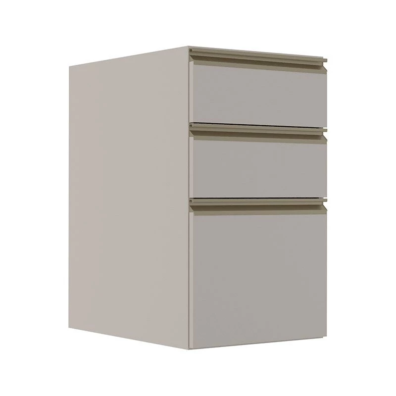 Módulo Balcão 40cm 3 Gavetas 100% MDF Cozinha Modulada Gold Robel Fendi/Fendi