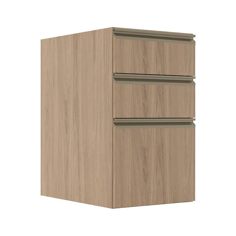 Módulo Balcão 40cm 3 Gavetas 100% MDF Cozinha Modulada Gold Robel Hanover/Hanover