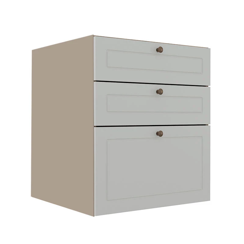 Módulo Balcao 60cm 3 Gavetas 100% MDF Cozinha Modulada Provence Robel Fendi/Branco Matte