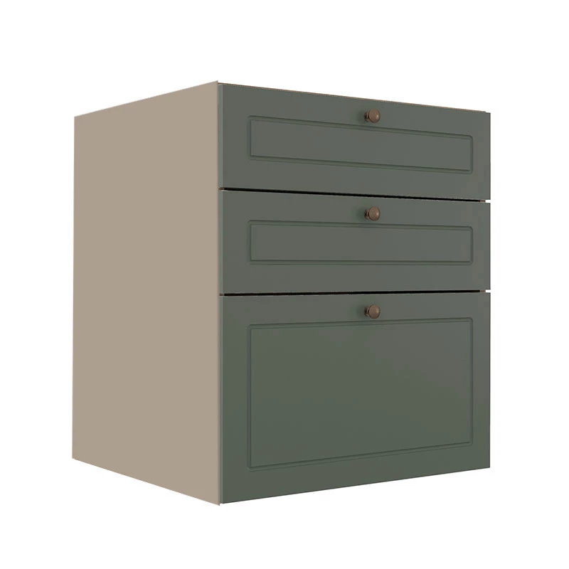 Módulo Balcao 60cm 3 Gavetas 100% MDF Cozinha Modulada Provence Robel Fendi/Salvia Matte