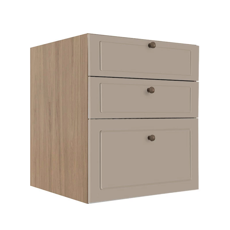 Módulo Balcao 60cm 3 Gavetas 100% MDF Cozinha Modulada Provence Robel Hanover/Fendi Matte