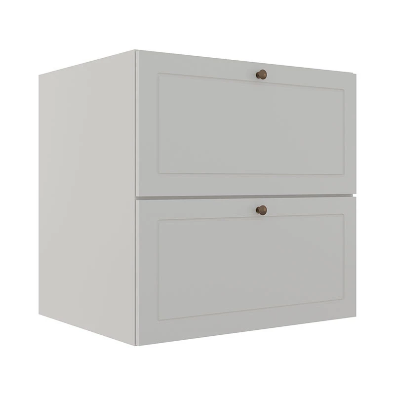 Módulo Balcao 70cm 1 Gaveta 1 Porta Basculante 100% MDF Cozinha Provence Robel Branco/Branco Matte