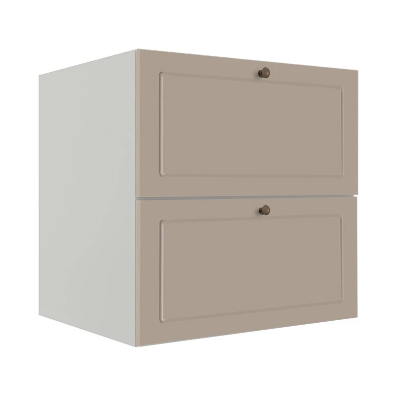 Módulo Balcao 70cm 1 Gaveta 1 Porta Basculante 100% MDF Cozinha Provence Robel Branco/Fendi Matte