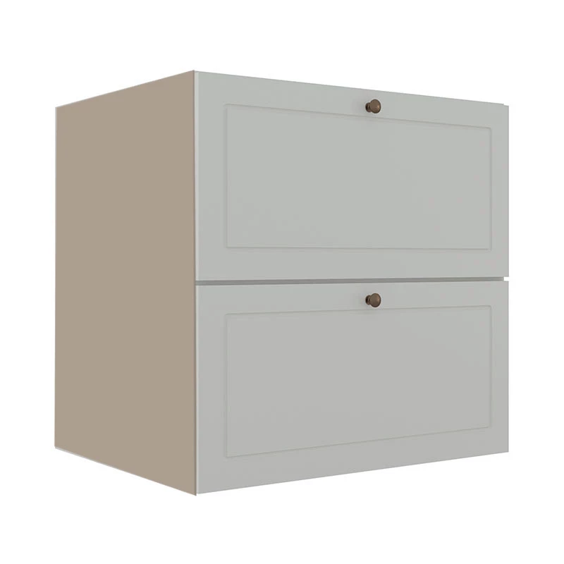 Módulo Balcao 70cm 1 Gaveta 1 Porta Basculante 100% MDF Cozinha Provence Robel Fendi/Branco Matte
