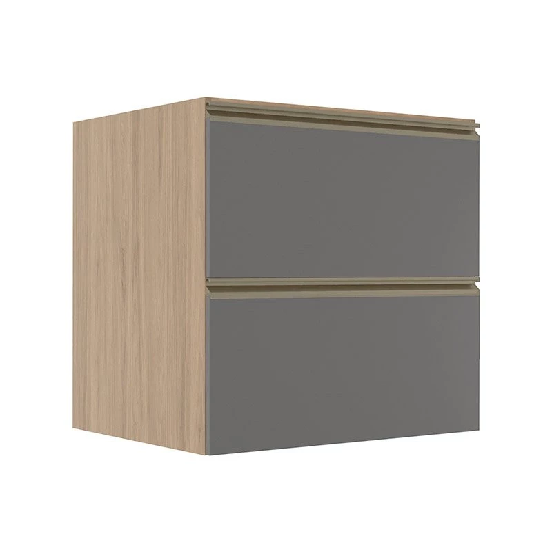 Módulo Balcão 70cm 1 Gaveta 1 Porta Basculante 100% MDF Cozinha Modulada Gold Robel Hanover/Cinza