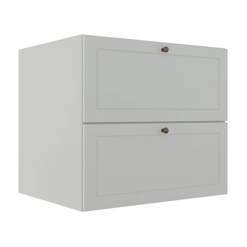 Módulo Balcao 80cm 1 Gaveta 1 Porta Basculante 100% MDF Cozinha Provence Robel Branco/Branco Matte