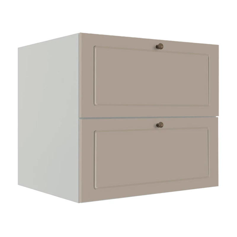Módulo Balcao 80cm 1 Gaveta 1 Porta Basculante 100% MDF Cozinha Provence Robel Branco/Fendi Matte