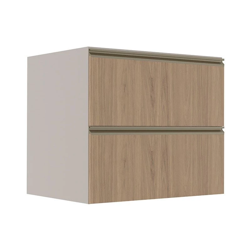 Módulo Balcão 80cm 1 Gaveta 1 Porta Basculante 100% MDF Cozinha Modulada Gold Robel Fendi/Hanover