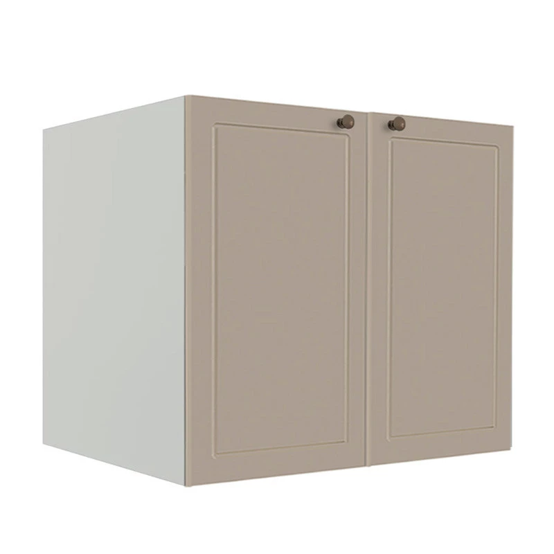 Módulo Balcao 80cm 2 Portas 100% MDF Cozinha Modulada Provence Robel Branco/Fendi Matte