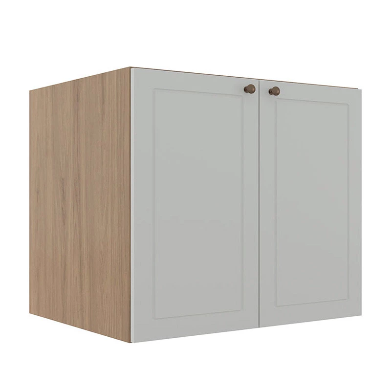 Módulo Balcao 80cm 2 Portas 100% MDF Cozinha Modulada Provence Robel Hanover/Branco Matte