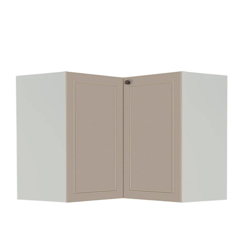 Módulo Balcao de Canto L 94x96cm 100% MDF Cozinha Provence Robel Branco/Fendi Matte
