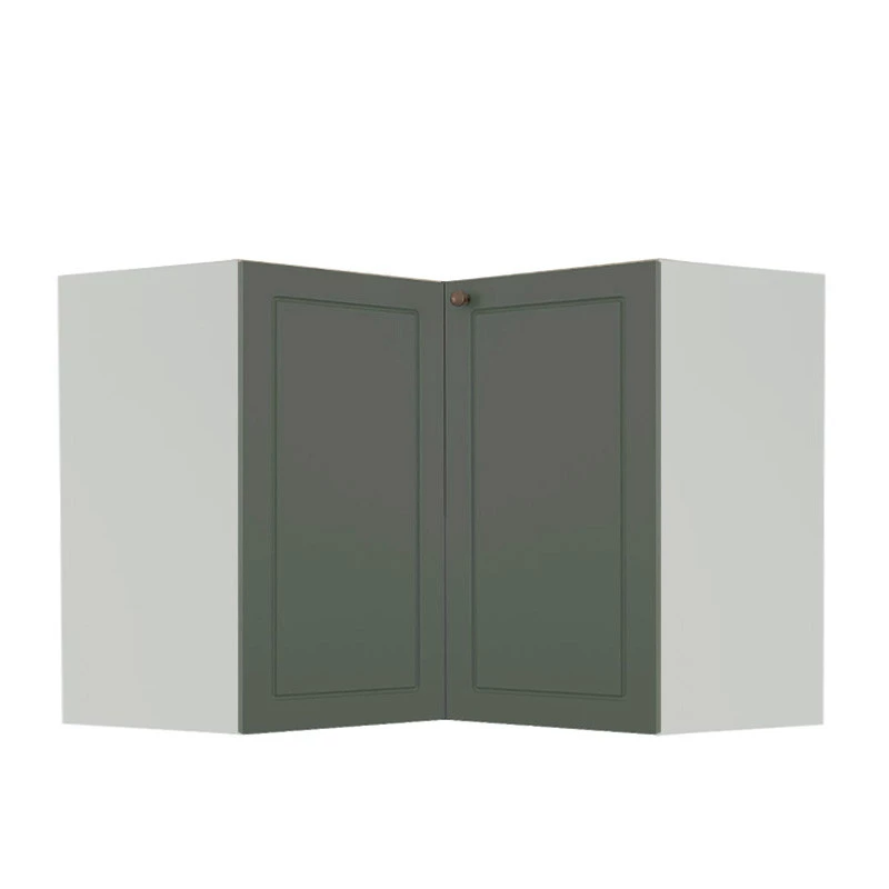 Módulo Balcao de Canto L 94x96cm 100% MDF Cozinha Provence Robel Branco/Salvia Matte