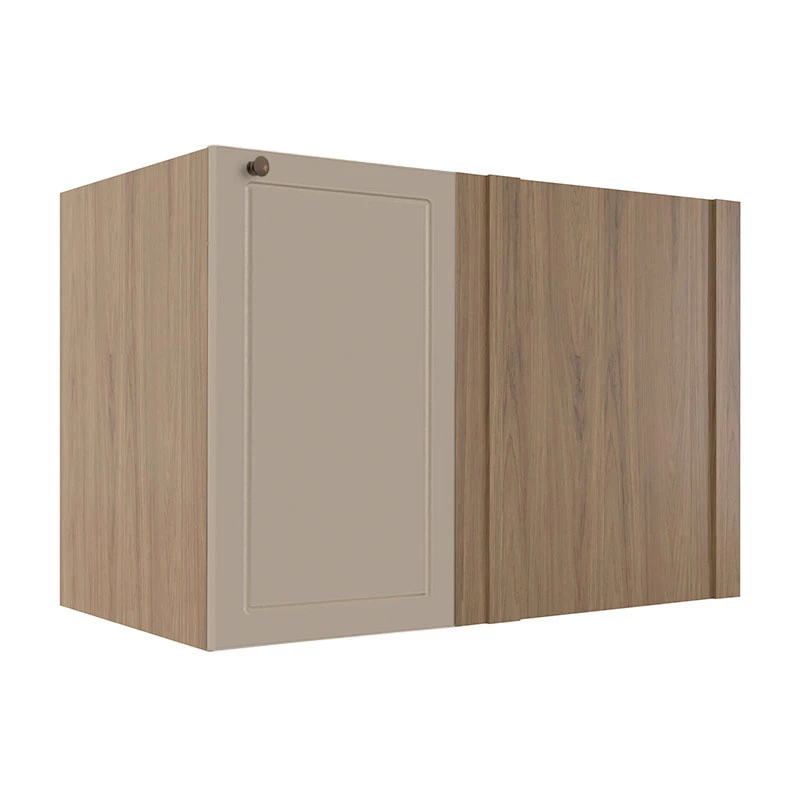 Módulo Balcao de Canto Reto 100cm Direito/Esquerdo 100% MDF Cozinha Provence Robel Hanover/Fendi Matte