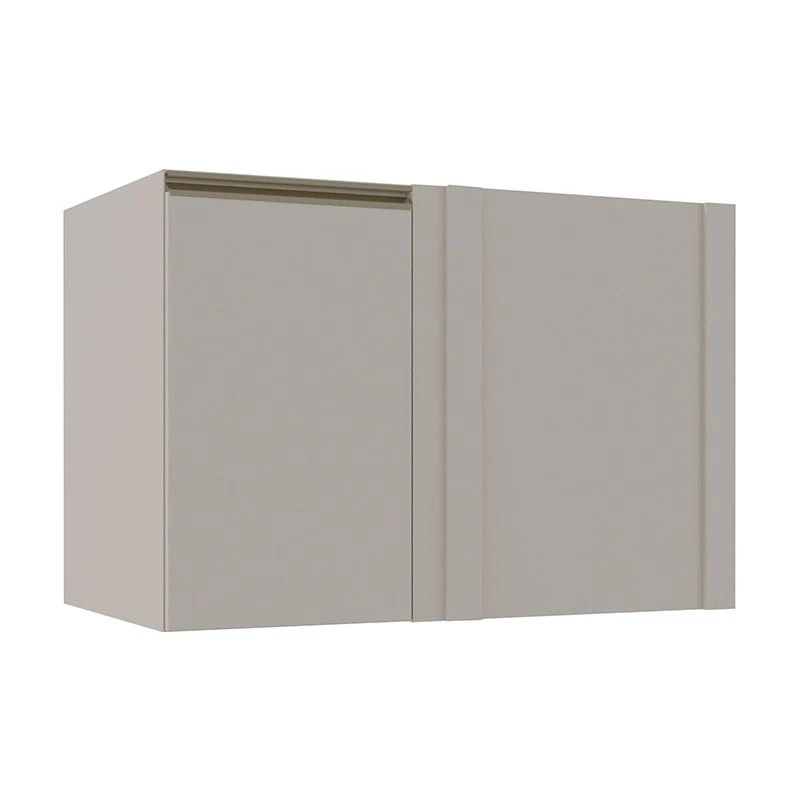 Módulo Balcao De Canto Reto 100cm Esquerdo 100% MDF  Cozinha Modulada Gold Robel Fendi/Fendi