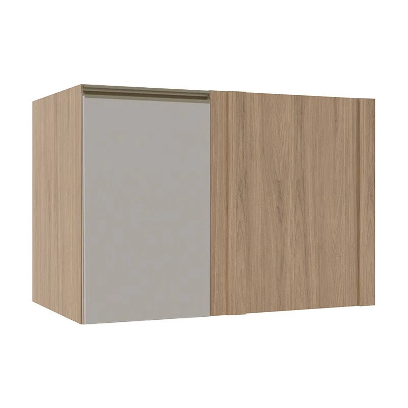 Módulo Balcao De Canto Reto 100cm Esquerdo 100% MDF Cozinha Modulada Gold Robel Hanover/Fendi