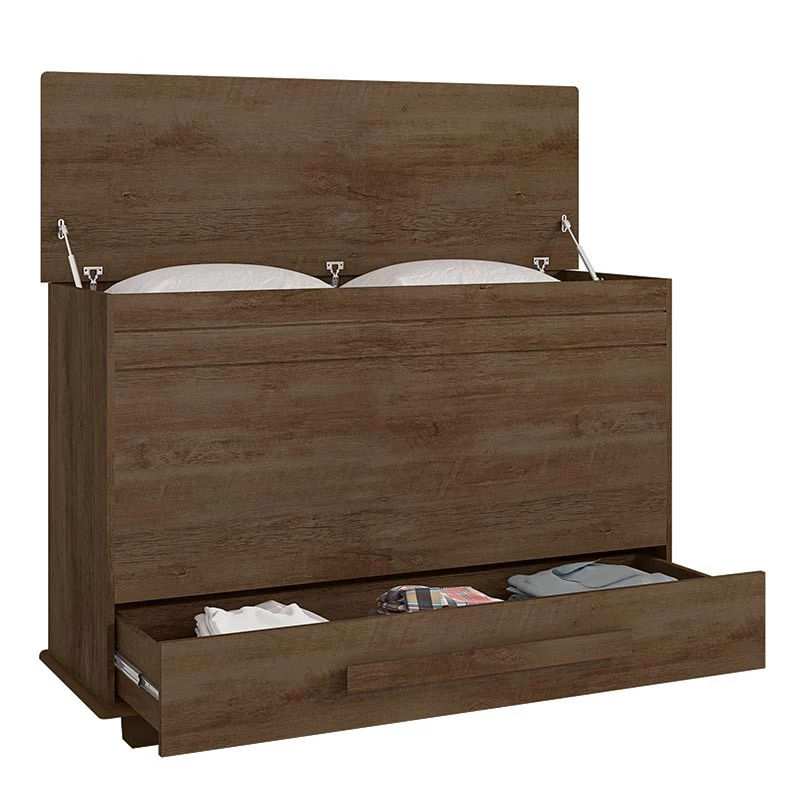 Baú Organizador Quarto com Gaveta 137cm Itália RV Móveis Freijo