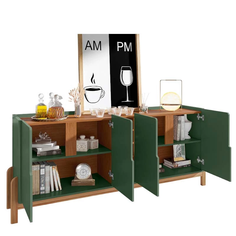 Buffet Balcão Sala de Jantar 4 Portas Adega Lizz 1.9 Casa D Verde/Cedro