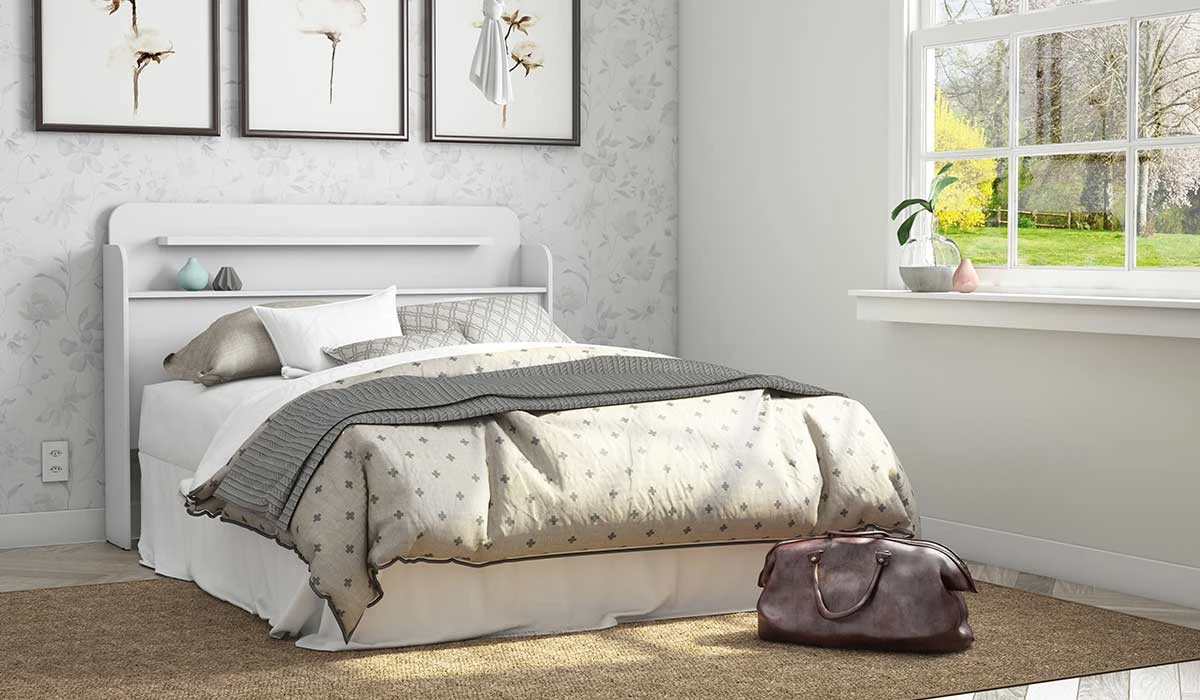 Cabeceira Para Cama Box Casal de 1,38m Rubi Patrimar Branco
