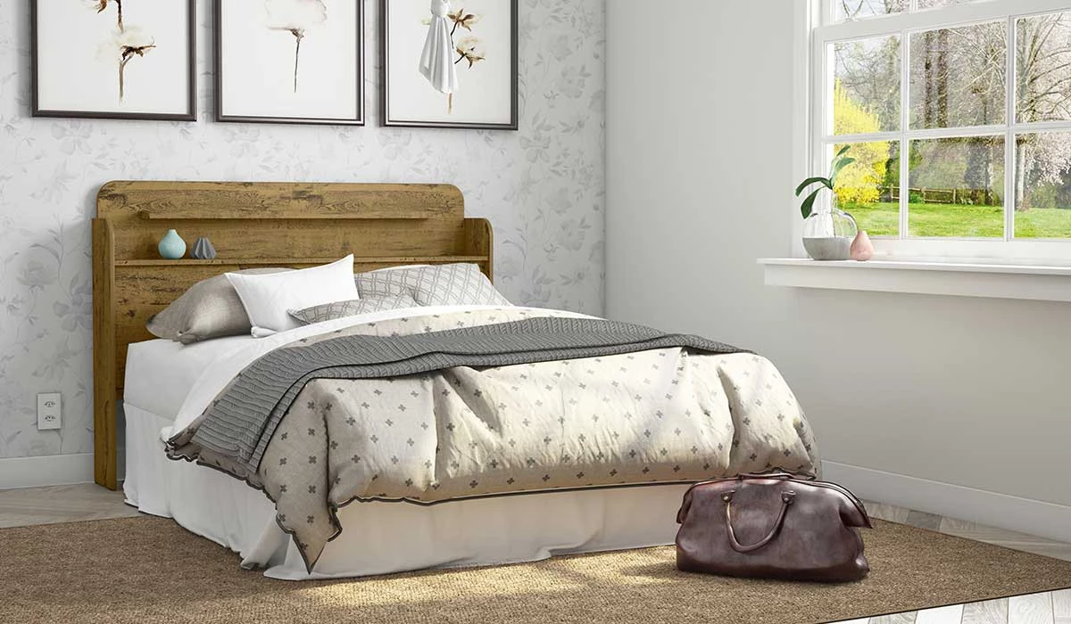 Cabeceira Para Cama Box Casal de 1,38m Rubi Patrimar Nature