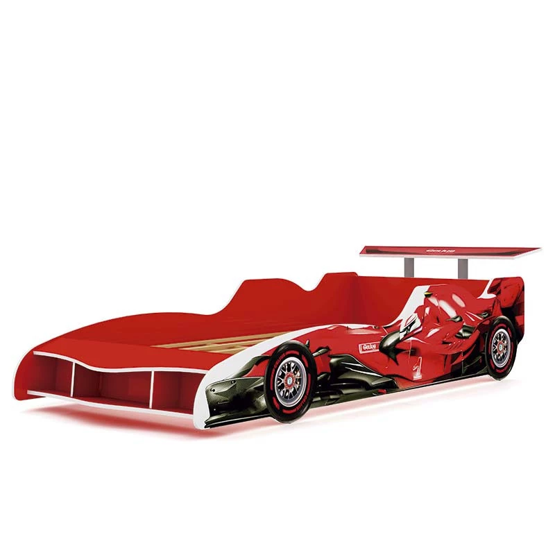 Cama Solteiro Carro F1 Para Colchão de 88cm Gelius Vermelho