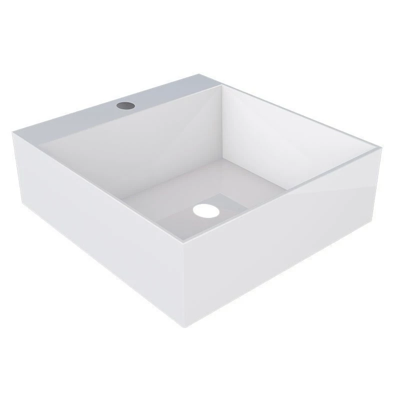 Cuba Para Banheiro 35x37 Mármore Sintético Cubo Cozimax Branco