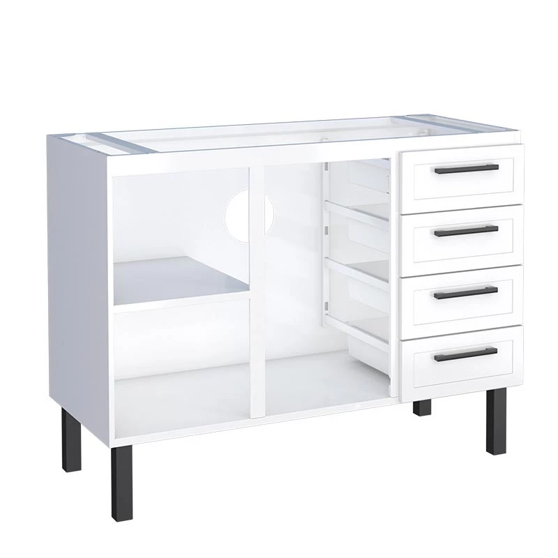 Gabinete de Aço Para Pia 120cm 2 Portas Juno/Apolo 4 Gavetas Cozimax Branco