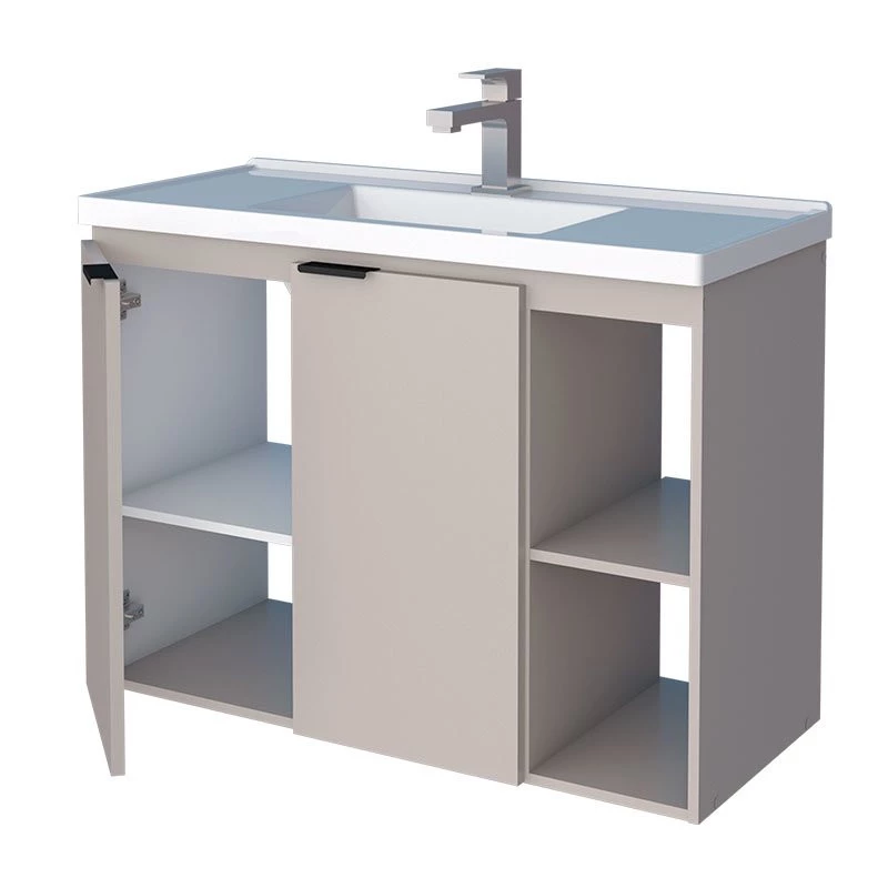 Gabinete Para Banheiro Madeira Aster 80 Com Lavatório Cozimax Nude