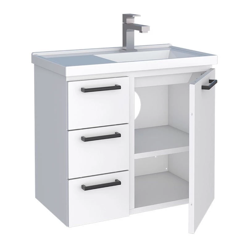 Gabinete Para Banheiro Aço Ameixa 60 Cozimax Branco