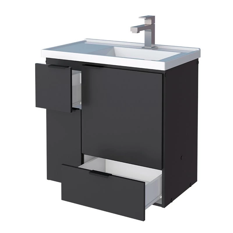 Gabinete Para Banheiro Madeira Orquídea 60 Com Lavatório Cozimax Preto