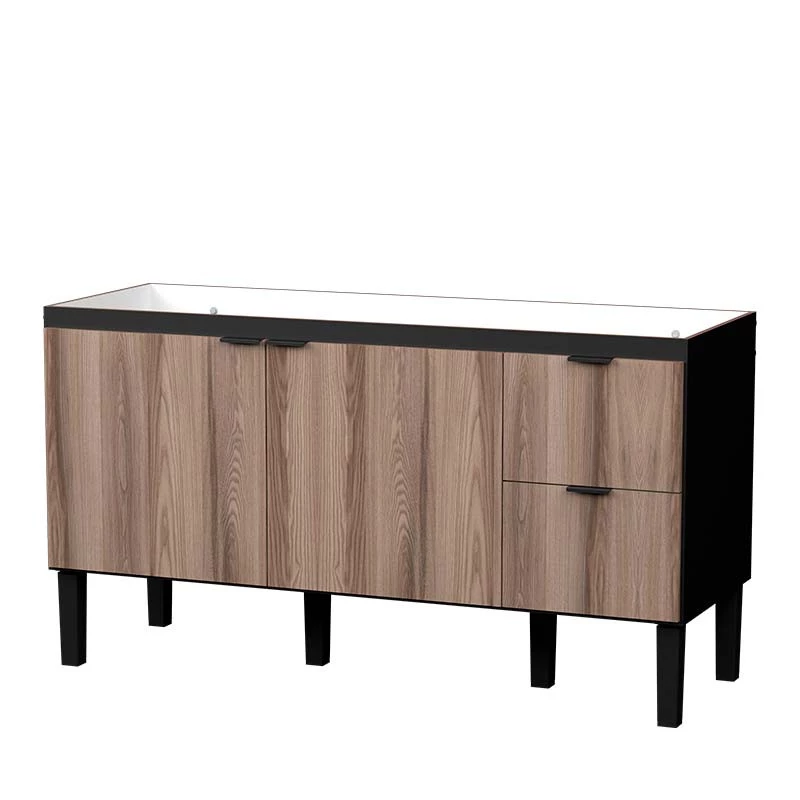 Gabinete Para Pia de Cozinha 150cm Madeira Colibri Cozimax Preto/Tamarindo