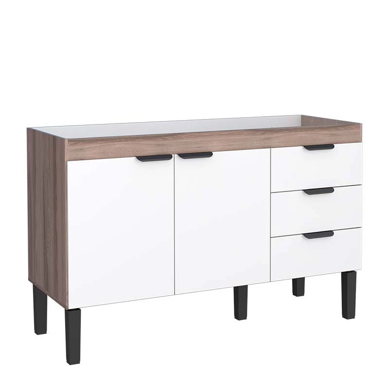 Gabinete Para Pia 140cm Madeira Flamingo Cozimax Branco/Tamarindo