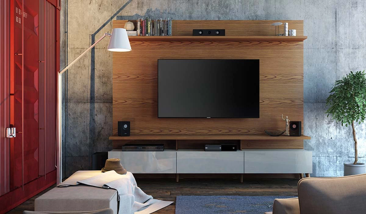 Estante Home Para TV até 65 Polegadas Boss 2.2 Imcal Freijó/Off White