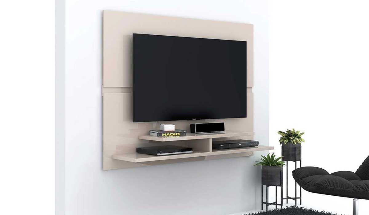 Painel Suspenso Para TV 50 Polegadas Mônaco 1.5 Lukaliam Off White
