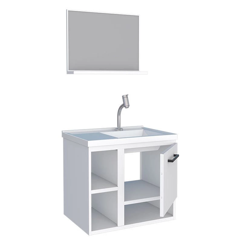 Conjunto Para Banheiro Aço Gabinete e Espelho Lichia 60 Cozimax Branco