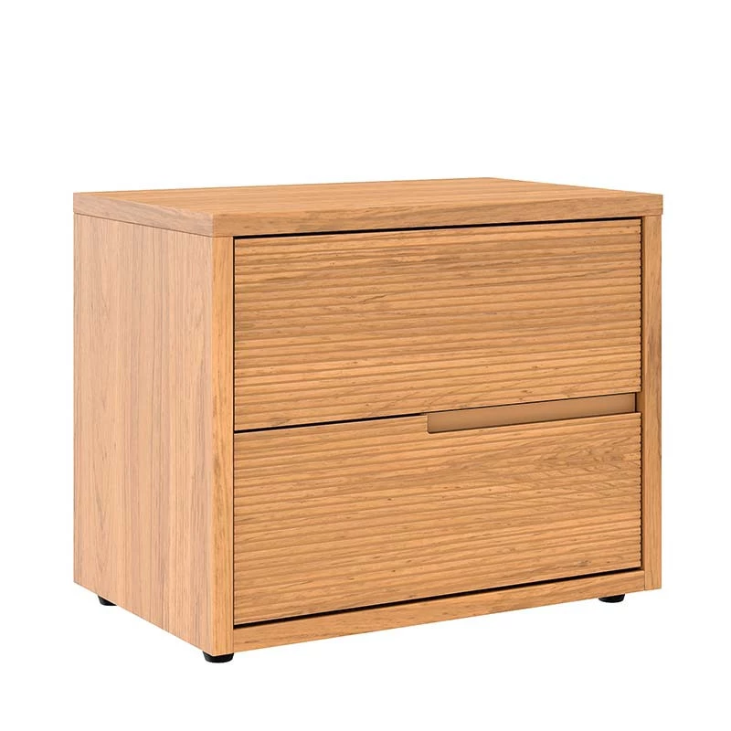 Mesa de Cabeceira 2 Gavetas Cava 100% MDF Concept Robel Freijo Frisado