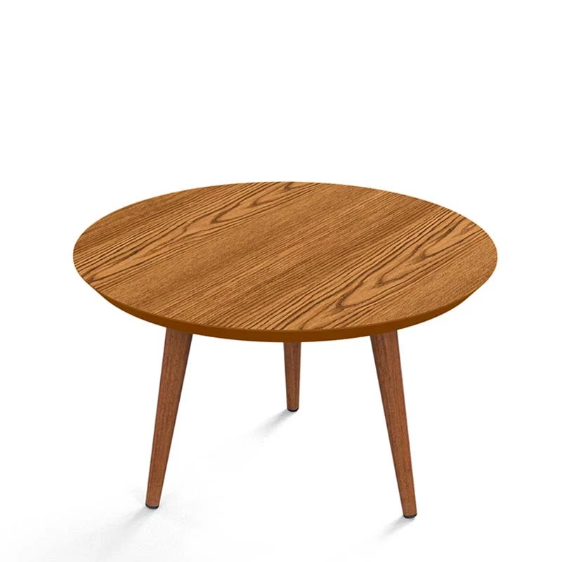 Mesa de Centro Retrô Pés Palito Luna 59 x 59 x 32 Patrimar Cumaru