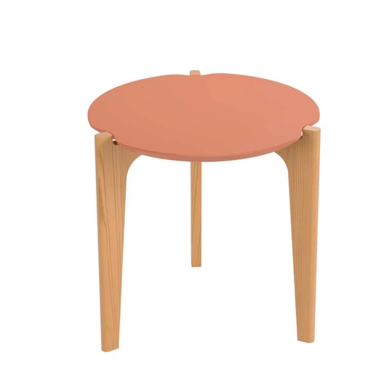 Mesa Lateral MDF Usinado Florida 50cm Lukaliam Luanda/Freijo