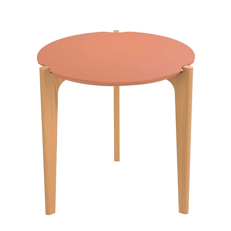 Mesa Lateral MDF Usinado Florida 60cm Lukaliam Luanda/Freijo