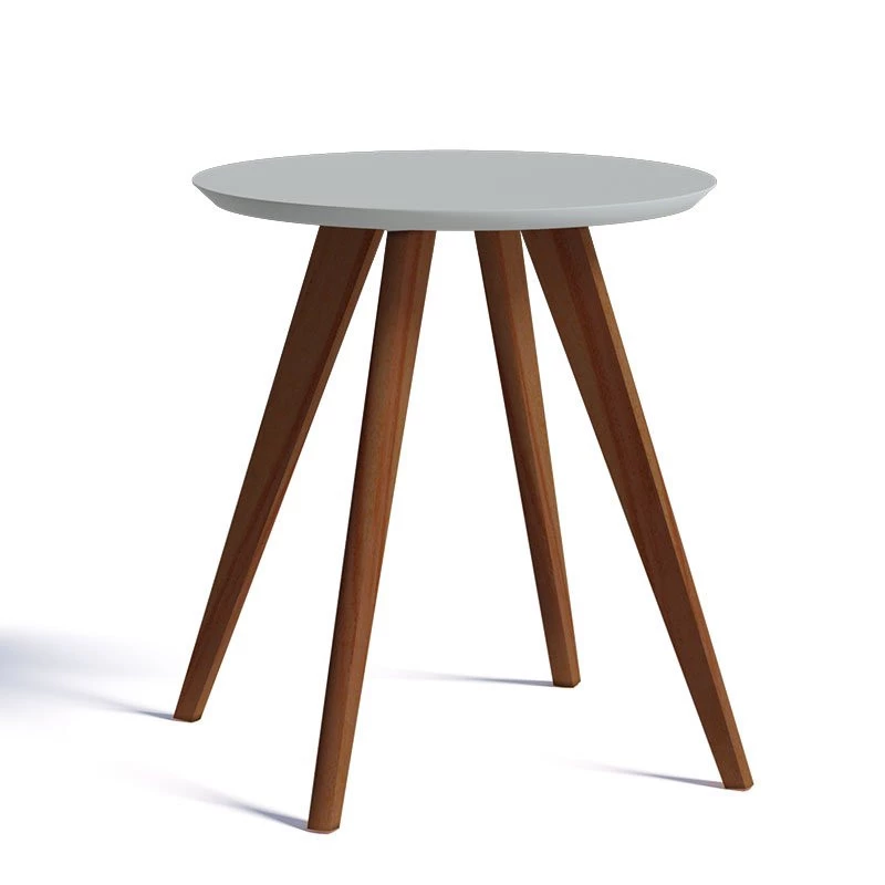 Mesa Lateral Redonda Sala de Estar 60x60x66 Classic Imcal Branco
