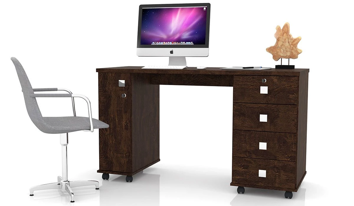 Escrivaninha Mesa Office Smart Lukaliam Noce