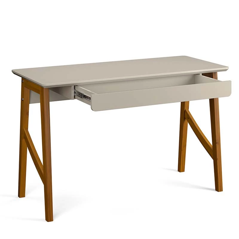 Escrivaninha com Gaveta Home Office 125cm Taurus Patrimar Off White