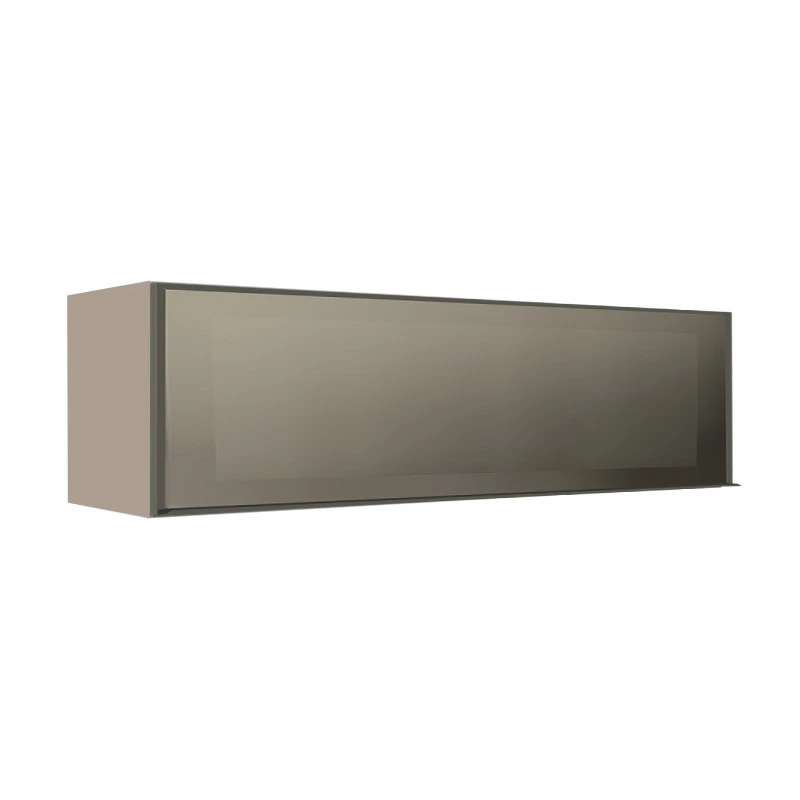 Módulo Armário Aéreo 120cm 1 Porta Basculante Vidro Reflecta Cozinha Modulada Robel Fendi