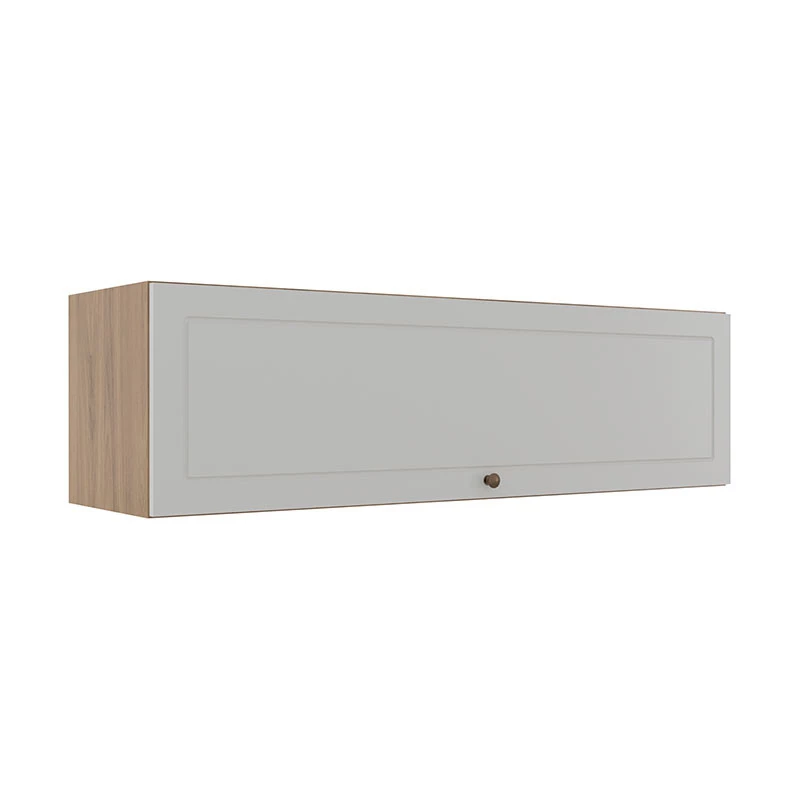 Módulo Armário Aéreo 120cm 1 Porta Basculante 100% MDF Cozinha Provence Robel Hanover/Branco Matte