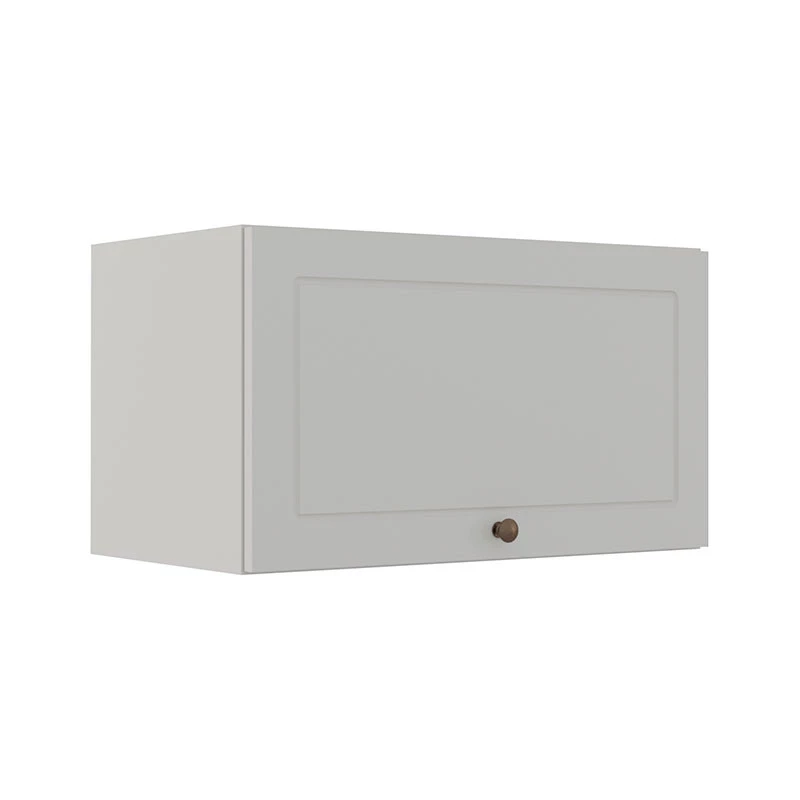 Módulo Armário Aéreo 60cm 1 Porta Basculante 100% MDF Cozinha Provence Robel Branco/Branco Matte